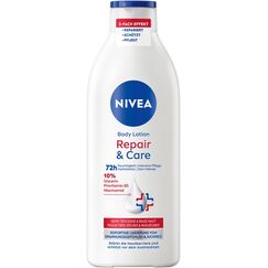 NIVEA Body Lotion Repair & Care, Körpercreme für sehr trockene Haut & zur Linderung von Spannungsgefühlen, Körperlotion mit Glycerin, Niacinamid & Provitamin B5 (400 ml)