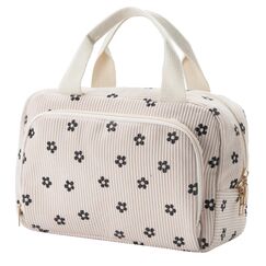 Funtlend Kulturtasche Damen Cord Kosmetiktasche kulturbeutel Kosmetik Tasche Reise Kulturbeutel Waschtasche für Travel Mädchen