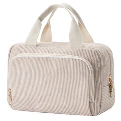 Funtlend Kulturtasche Damen Cord Kosmetiktasche kulturbeutel Kosmetik Tasche Reise Kulturbeutel Waschtasche für Travel Mädchen