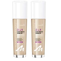 Manhattan 3in1 Easy Match Make Up, ölfreie Foundation für einen makellosen Teint, Farbe 30.2 porcelain, 30ml (Packung mit 2)
