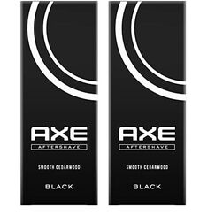 Axe Aftershave Black für gepflegte Haut mit würzig-maskulinem Duft nach Zedernholz und gefrorener Birne 100 ml 1 Stück (Packung mit 2)