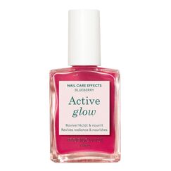 MANUCURIST Nagellack Pflege, Active Glow Blueberry (Rosa), Bio-Saft: Mandel, Heidelbeere, pflegender & glänzender Rosa-Ton – Nagellack