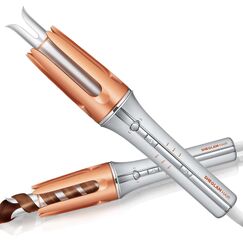 SHEGLAM Automatische Lockenstab 25mm mit Keramikbeschichtung, 3 Temperaturstufen (170-210°C), Schnellaufheizend – Selbstrotierender Lockenwickler für Locken