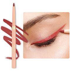 OULAC Ziegelrot Eye Liner & Lipliner Stift 2 IN 1, Wischfester, Waterproof Schwenkbarer Kajalstifte, Langanhaltender Matte Finish, Schnelltrocknung, Hochpigmentierter, Vegan (L06) Mulled Wine