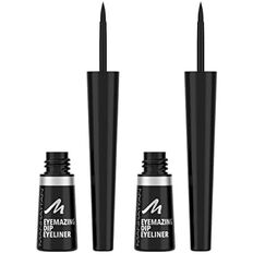 Manhattan Eyemazing Dip Eyeliner Fb. 001 Black, hochpigmentierter, wischfester Eyeliner mit matt-schwarzem Finish, 7ml (Packung mit 2)