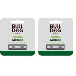 BULLDOG - Nassrasur für Männer | Original Rasierklingen | 4 Ersatzklingen | 5-fach Klinge (Packung mit 2)