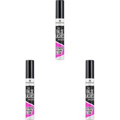 essence THE FALSE LASHES MASCARA EXTREME VOLUME & CURL, Schwarz, volumengebend, schwunggebend, vegan, ohne Mikroplastikpartikel, Nanopartikel frei, ohne Parfüm, 3er Pack (10ml)