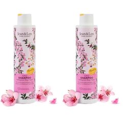 Jean & Len Shampoo Aufbau Mandel & Keratin, für strukturgeschädigtes Haar, schützt vor Haarbruch und Spliss, bändigt Frizz, Shampoo ohne Silikone und Parabene, vegan, 300 ml (Packung mit 2)