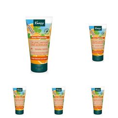 Kneipp Aroma-Pflegedusche Sei frei, verrückt und glücklich! Reisegröße - erfrischendes Duschgel mit sonnigem Duft nach Apfelsine - ohne Mikroplastik - 50ml (Packung mit 5)