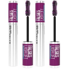 Maybelline New York Mascara mit Falsche-Wimpern-Effekt, Wasserfest, Falsies Lash Lift, 01 Black, 9,6 ml (Packung mit 2)