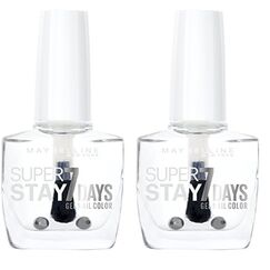Maybelline New York Nagellack, Langanhaltend, Super Stay 7 Days Gel Nail Color, Nr. 25 Crystal Clear, 10 ml (Packung mit 2)