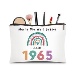 60 Geburtstag Frau Geschenk - Geschenk 60 Geburtstag Frau Make-Up-Tasche, Geschenk Zum 60 Geburtstag Frau Geschenkideen Für Die Ehefrau, Mutter, Freundin（1965）