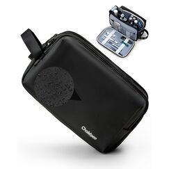 Chakipee Kulturbeutel Herren Reise Kulturtasche Waschtasche, wasserdichte Kulturtaschen, leichte Kosmetiktasche Damen mit Doppelter Reißverschlüssen, Badezimmerutensilien (Schwarz)