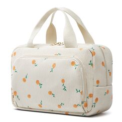 Funtlend Kulturtasche Damen Cord Kosmetiktasche kulturbeutel Kosmetik Tasche Reise Kulturbeutel Waschtasche für Travel Mädchen