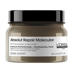 L'Oréal Professionnel Maske für strukturgeschädigtes Haar, Molekulare Tiefenreparatur für mehr Geschmeidigkeit, Mit Peptidbondern und 5 Aminosäuren, Serie Expert, Absolut Repair Molecular Maske, 150ml