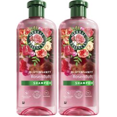 Herbal Essences Blütensanft Shampoo mit Rosenduft 350ml. Von stumpfem Haar zu seidig glänzendem Haare, Mit Rosenessenz, Inhaltsstoffe natürlichen Ursprungs, Vegan, ohne Silikone (Packung mit 2)