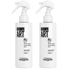 L'Oréal Professionnel Paris Tecni.ART Pli Shaper Thermo-Spray, Haarspray starker Halt, ohne Verkleben, fixiert Frisuren langanhaltend, Styling-Spray mit Hitzeschutz & Memory-Effekt, Aloe, 190 ml