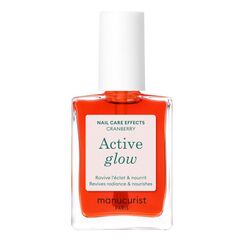 Manucurist Active Glow Cranberry - Clear Coral Perfector Nagellack & Pflege - Vegan & Made in France Ultra-Glowy 2 in 1 Nail Concealer & Pflege - Pflanzlich - Geschenke für Frauen