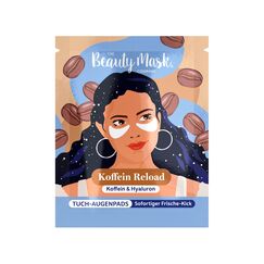 The Beauty Mask Company Tuch-Augenpads | Koffein Reload | Augenpflege für einen sofortigen Frische-Kick | 1x Sachet mit zwei Pads