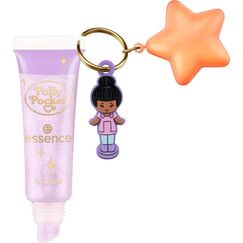 essence Polly Pocket lip glaze, Lipgloss, Nr. 03, Violett, mit Ölen, natürlich, schimmernd, vegan, ohne Parabene, ohne Mikroplastikpartikel, Nanopartikel frei, 1er Pack (10ml)