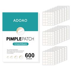 Pickel Pflaster, Hydrokolloid Pimple Patches,Anti Akne-Patch für Gesicht und Körper mit Teebaumöl, Salicylsäure Schnelle Heilung für Große Zit Breakouts an Kinn, Wangen, Rücken (600 Stück)