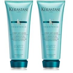 Kérastase | Haarspülung für geschädigtes und geschwächtes Haar, Reparierend und regenerierend, Ciment Anti-Usure Conditioner, Résistance, 200 ml (Packung mit 2)