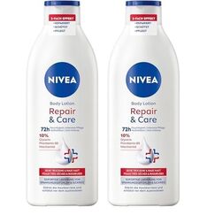 NIVEA Body Lotion Repair & Care, Lotion für sehr trockene Haut & zur Linderung von Spannungsgefühlen, Körperlotion mit Glycerin, Niacinamid & Provitamin B5 (400 ml) (Packung mit 2)