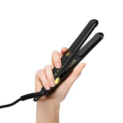 Haarglätteisen Mini Glätteisen für kurze Haare, Tourmalin-Keramik kleiner Haarstraighter, Reisender Mini Haarstraighter mit Etui, automatische Abschaltung, Zweispannig, verstellbare Temperatur