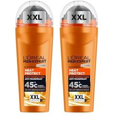 L'Oréal Men Expert XXL Deoroller für Männer, Deo Roll-On gegen Schweißgeruch, Schwitzen und Achselnässe, Herren Deodorant für hohe Temperaturen bis zu 45°C ohne Alkohol, Heat Protect, 1 x 100 ml
