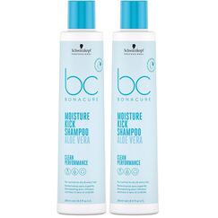 Schwarzkopf Professional Bonacure Moisture Kick Shampoo Normales Trockenes Haar Vegan Glycerol Feucht Gepflegtes Haargefühl Verhindert Austrocknung Silikonfrei 250 ml (Packung mit 2)
