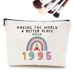 Gekamoyue 30. Geburtstag Mädchen, 30. Geburtstag Make Up Tasche, Tragbare Makeup Bag, Mädchen Reiseutensilien, Geburtstagsgeschenk für Damen Jahrgang 1995