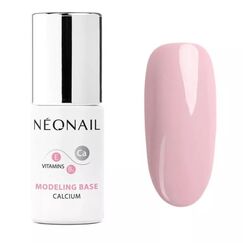 NÉONAIL UV Nagellack - Base Coat Gel UV - Modeling Base Calcium Neutral Pink 7,2 ml - Unterlack Für Nägel - Lack - Gel Nägel - NÉONAIL Modeling Base
