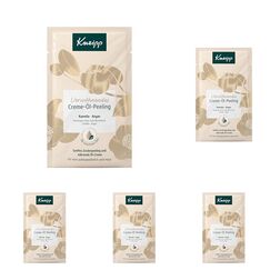 Kneipp Verwöhnendes Creme-Öl-Peeling - Körperpeeling mit wertvollem Arganöl und feinen Zuckerkristallen - Einmalanwendung 40ml (Packung mit 5)