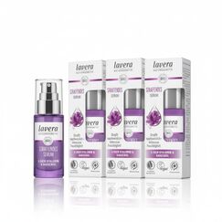 Lavera Straffendes Serum mit 3-fach Hyaluron & Bakuchiol – vegane Naturkosmetik für reife Haut – 3 Flaschen je 30 ml