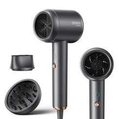DEWILY Haartrockner mit Diffusor – 1800 W Schnelltrocknender professioneller Haartrockner für Zuhause, 2 Geschwindigkeiten/4 Temperaturen, leistungsstark tragbar