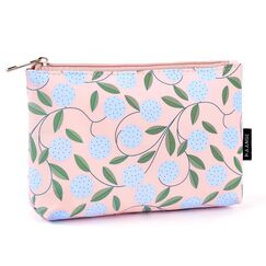 MAANGE Kleine Kosmetiktasche Blumenmuster Make-up Tasche PU-Leder Schminktasche mit Reißverschluss