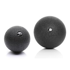 BODYMATE SET aus Faszien-Ball (Durchmesser 8cm) und großem Faszien-Ball (12cm) Schwarz, Selbstmassage-Ball für Faszientraining