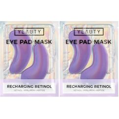 YEAUTY RECHARGING RETINOL EYE PADS - superweiche Augenpads mit Anti-Aging-Serum - reduziert feine Linien und Fältchen -glättet die Haut der Augenpartie - intensive Feuchtigkeit - 25 Stück