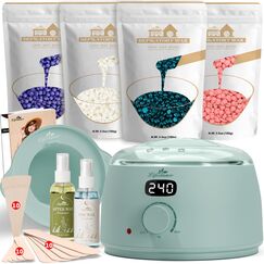 Lifestance Waxing Set - Mintgrün L3 Wax Maschine zur Wachs Haarentfernung mit Grobes Haar und Hin Flaum, heisswachs haarentfernung für Bikini-Bereich, Augenbrauen, Achselhöhle, Gesicht, Beine