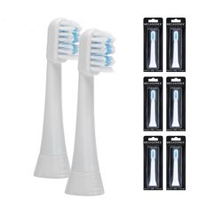 6x Megasonex Bürstenköpfe zick zack - medium