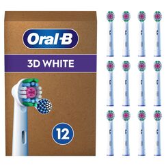 Oral-B Pro 3DWhite Aufsteckbürsten für elektrische Zahnbürste, 12 Stück, aufhellende Zahnreinigung, X-Borsten, Original Zahnbürstenaufsatz für Oral-B Zahnbürsten, briefkastenfähige Verpackung