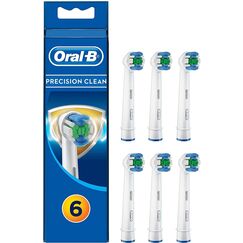 Braun Oral-B 4210201207436 Precision Clean Aufsteckbürsten Mit Bakterienschutz, Verhindert Bakterielles Wachstum Auf Den Borsten, 6 Stück
