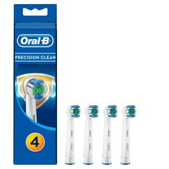 Braun Oral-B 4210201207405 Precision Clean Aufsteckbürsten Mit Bakterienschutz, Verhindert Bakterielles Wachstum Auf Den Borsten, 4 Stück