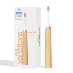 My Variations - Elektrische Schallzahnbürste – wiederaufladbar – 1 Monat Akku – 5 Putzmodi – integrierter 2-Minuten-Timer – 1 Griff und 1 Bürste (Orange)