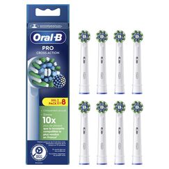 Oral-B Pro Cross Action Aufsteckbürsten für elektrische Zahnbürsten, 8 Stück