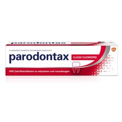 Parodontax Classic Fluoridfrei, Zahnpasta ohne Fluorid, hilft Zahnfleischbluten zu reduzieren und vorzubeugen, 1 x 75ml