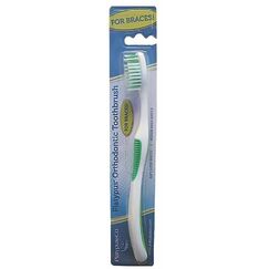 Platypus Orthodontic Toothbrush, Better Access over Brackets & Archwires, Silcone Grip, Helps to keep Teeth & Gums Clean
