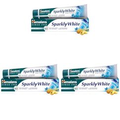 Himalaya Funkelndes Weiß Kaugummi-Experte Kräuter-Zahnpasta, Minze, 75 ml (Packung mit 3)