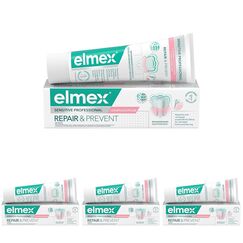elmex Zahnpasta Sensitive Professional Repair & Prevent 75 ml – medizinische Zahnreinigung für sofortigen*, anhaltenden Schutz – beugt Zahnfleischrückgang & neuen Schmerzen vor (Packung mit 4)