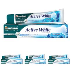 Himalaya Active white Gel | Herbal toothpaste with fruit enzymes |Teeth whitening, 100% vegetarian -75 ml (Packung mit 4)